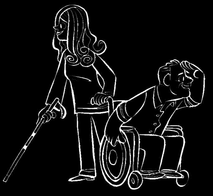 de lamme leidt de blinde tekening
